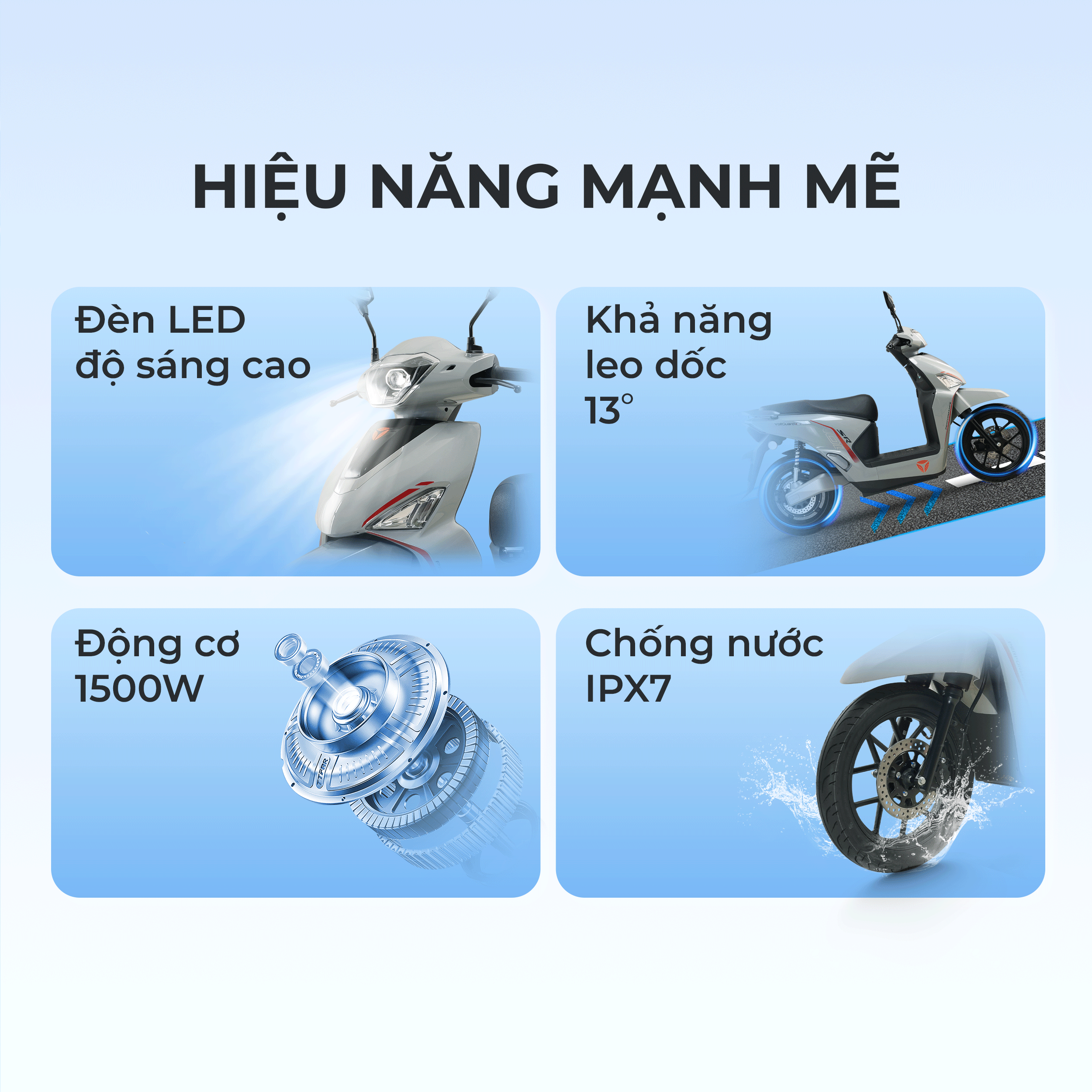 Xe máy điện YADEA Voltguard U80 tích hợp hệ thống bảo mật tiên tiến với nhiều lớp bảo vệ